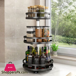 3 Tier Rotatable Kitchen Spice Racks Seasoning Bottle Storage Sorting Multifunctional Detachable Round Storage Rack
