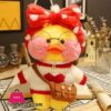 30Cm Cute Duck Duck Soft Plush Duck Clothes Toy With Glasses Kawaii Girl Duck Doll Animal Pillow Birthday Gift For Kids Boy