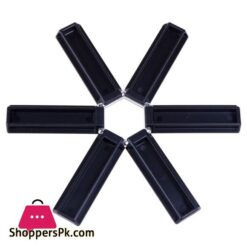 1Pc Black Foldable Non Slip Heat Resistant Pad Trivet Pan Placemat Pot Holder Mat Coaster Cushion Kitchen Accessoriesmats Pads