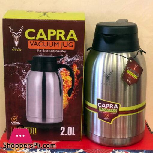 CAPRA High Quality Stainless Steel Double Wall Vacuum Flask 2-Liter