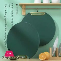 Chopping Board Can Be Vertical Double-Sided Antibacterial And Mildew Proof Round Food Grade Pe Nordic Green Cutting Board 35Cm