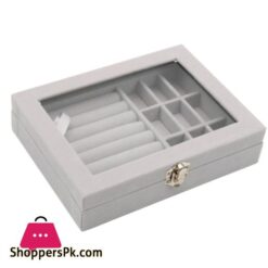 Design Flannel Jewelry Box Princess Jewelry Storage Box Cosmetic Box Highly Recommendgray