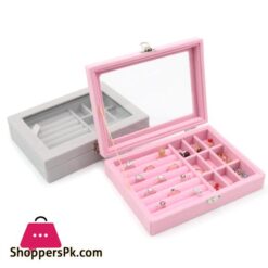 Design Flannel Jewelry Box Princess Jewelry Storage Box Cosmetic Box Highly Recommendgray