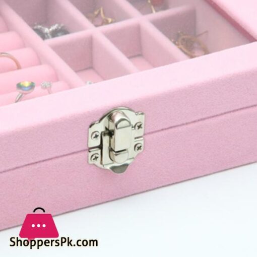 Design Flannel Jewelry Box Princess Jewelry Storage Box Cosmetic Box Highly RecommendGray