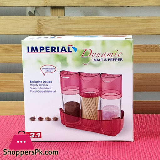Imperial Dynamic Salt Pepper and Toothpick Holder 3 in 1