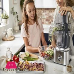 Kenwood Multipro Express Food Processor 30 Litre Bowl With Express Serve 12 Litre Blender Dough Hook Whisk 3 Slicing And Grating Discs Multi Mill 1000 Watts Fdp65880Si