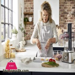 Kenwood Multipro Express Food Processor 30 Litre Bowl With Express Serve 12 Litre Blender Dough Hook Whisk 3 Slicing And Grating Discs Multi Mill 1000 Watts Fdp65880Si