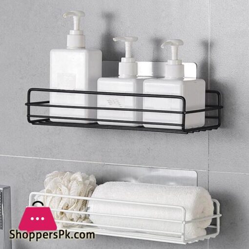 Kitchen Bathroom Shower Caddy Shelf Wall Mount Corner Organizer Storage Rack