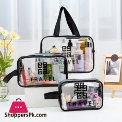 Large Toiletry Bag Cosmetic Bag Waterproof Makeup Bag Travel Storage Bag Transparent Multipurpose Practical Bath Wash Bag For Girls 1Pcs