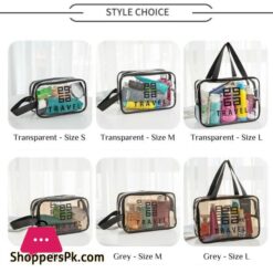 Large Toiletry Bag Cosmetic Bag Waterproof Makeup Bag Travel Storage Bag Transparent Multipurpose Practical Bath Wash Bag For Girls 1Pcs