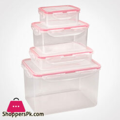 Limon 4 Pcs Lock Containers Food Container Iran Made