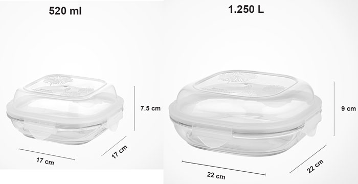 Limon Glass Container Set Of 4 - Iran Made