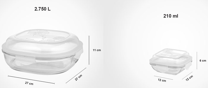 Limon Glass Container Set Of 4 - Iran Made