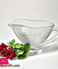 Raita Chutney Serving Glass Bowl with Handle Glass Boat Pack of 2