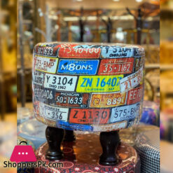 Round Ottoman Stool Wooden Soft Rest Chair Footstool Seat