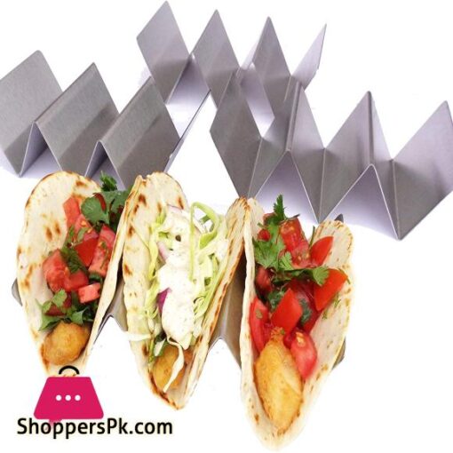 Taco Holder Taco Holders Stainless Steel with Free Recipe Ideas Taco Stand Up Holder Taco Stand Taco Plates Holds 3 Tacos Dishwasher Oven and Grill Safe 4 Pack