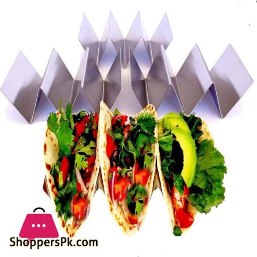 Taco Holder Taco Holders Stainless Steel with Free Recipe Ideas Taco Stand Up Holder Taco Stand Taco Plates Holds 3 Tacos Dishwasher Oven and Grill Safe 4 Pack