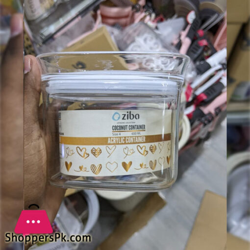 Ziba Sazan Acrylic Coconut Container Small 650 ML