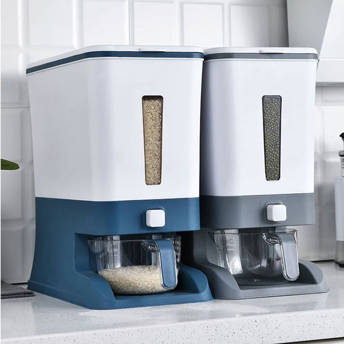 12Kg Rice Dispenser Storage - Blue