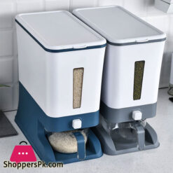 12kg Rice Dispenser Storage - Blue