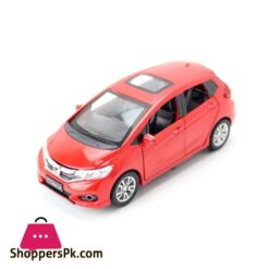 1:32 Scale Diecast Toy Car Model Honda Fit Jazz Suv Pull Back Door Openable Sound &Amp; Light Educational Collection Gift For Kid