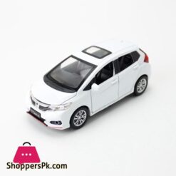 1:32 Scale Diecast Toy Car Model Honda Fit Jazz Suv Pull Back Door Openable Sound &Amp; Light Educational Collection Gift For Kid