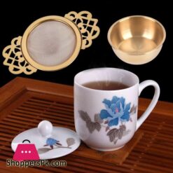 1Pcs Stainless Steel Tea Strainer Easy Clean Loose Leaf Traditional Hanging Herbal Double Ear Infuser Filter Reusabletea Strainers