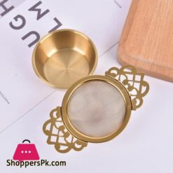 1Pcs Stainless Steel Tea Strainer Easy Clean Loose Leaf Traditional Hanging Herbal Double Ear Infuser Filter Reusabletea Strainers