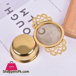 1Pcs Stainless Steel Tea Strainer Easy Clean Loose Leaf Traditional Hanging Herbal Double Ear Infuser Filter Reusabletea Strainers