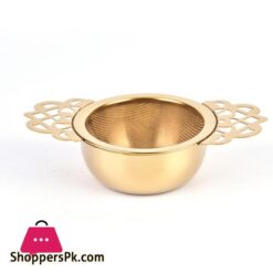 1Pcs Stainless Steel Tea Strainer Easy Clean Loose Leaf Traditional Hanging Herbal Double Ear Infuser Filter Reusabletea Strainers