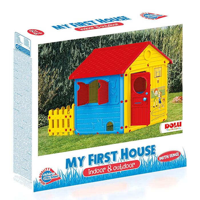 My First Playhouse with Doors and Fence DOLU - 3019