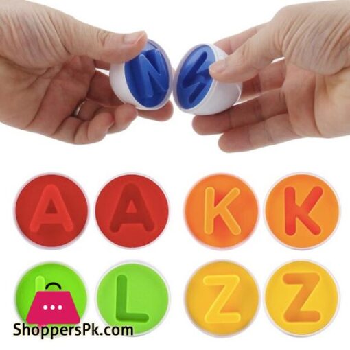 26PCS ABC Alphabet Matching Eggs Educational Color & Shape Recognition Sorter Puzzle Skills Study Toys