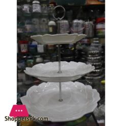Embossed Snack Dish Cake Tray 3 Tier Cupcake Stand Tiered Serving Cake Stand Square White Embossed Dessert Stand Weddings Parties Pastry Serving Tray 3 Tier Ceramic Luxurious Dessert Stand Tower Tree Display Pastry Serving Tray Ceramic Material