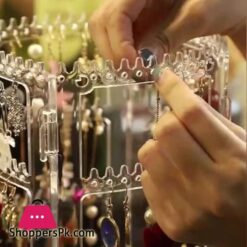 360 Degree Rotating Jewelry Storage Box Earring Display Stand Plastic Earring Holder Showcase Jewelry Organizer Box 11 360 Degree Rotating Jewelry Storage Box Earring Display Stand Plastic Earring Holder Showcase Jewelry Organizer Box