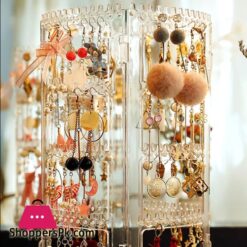 360 Degree Rotating Jewelry Storage Box Earring Display Stand Plastic Earring Holder Showcase Jewelry Organizer Box 12 360 Degree Rotating Jewelry Storage Box Earring Display Stand Plastic Earring Holder Showcase Jewelry Organizer Box