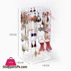 360 Degree Rotating Jewelry Storage Box Earring Display Stand Plastic Earring Holder Showcase Jewelry Organizer Box 13 360 Degree Rotating Jewelry Storage Box Earring Display Stand Plastic Earring Holder Showcase Jewelry Organizer Box