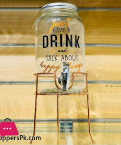 4ltrs Table Top Beverage Dispenser with Copper Rod Stand. Perfect for BBQ Parties and Indoor Gatherings