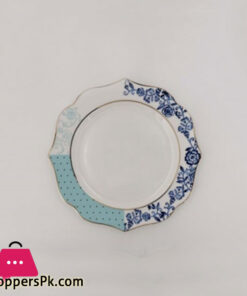 ANGELA ORCHID Plate - Blue Design 8 inch