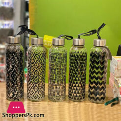 Basic Glass Bottles With Traditional Prints 550ml