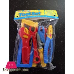 CARPENTER SET Toy 7 Pieces for 3 Plus Old Kids Plastic Multicolor