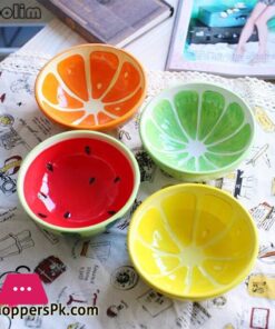NOOLIM 4 Pcslot Ceramic Bowl Fruits Print Food Container Salad Bowl Baby Love Cute Cups Fruit Bowl Dishes Kitchen Bowlsceramic bowl