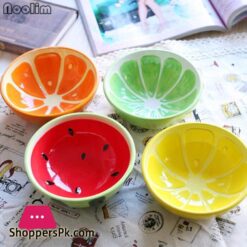 Noolim 4 Pcslot Ceramic Bowl Fruits Print Food Container Salad Bowl Baby Love Cute Cups Fruit Bowl Dishes Kitchen Bowlsceramic Bowl