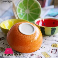 Noolim 4 Pcslot Ceramic Bowl Fruits Print Food Container Salad Bowl Baby Love Cute Cups Fruit Bowl Dishes Kitchen Bowlsceramic Bowl