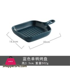 Nordic Potted Ceramic Plate Tableware Fruit Breakfast Plate Creative Baked Rice Plate Western Food Household Platedishes Plates