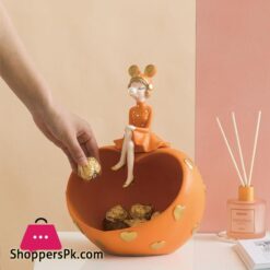 Creative Nordic Style Bubble Girl Character Storage Sculpture Home Decoration