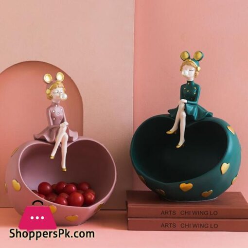 Creative Nordic Style Bubble Girl Character Storage Sculpture Home Decoration