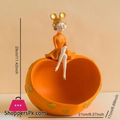 Creative Nordic Style Bubble Girl Character Storage Sculpture Home Decoration