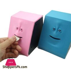 3 Colors Cute Face Bank Sensor Facebank Piggy Bank Alcancia Moneybox Hucha Saving Money Coin Box Creative Gift For Kids Childrenface Bank