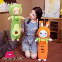 Cute Soft Long Rabbit Bear Boyfriend Pillow Plush Toys Stuffed Carrot Avocado Pause Office Nap Sleep Pillow Cushion Girls Giftsstuffed Plush Animals