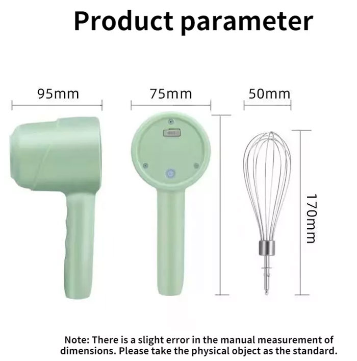 Electric Hand Blender Household Cream Mixer Handheld Stainless Steel Food Egg Beater Coffe Whisk Mixer For Baking Kitchen